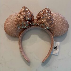 Disneyland ears headband with rose gold sequins